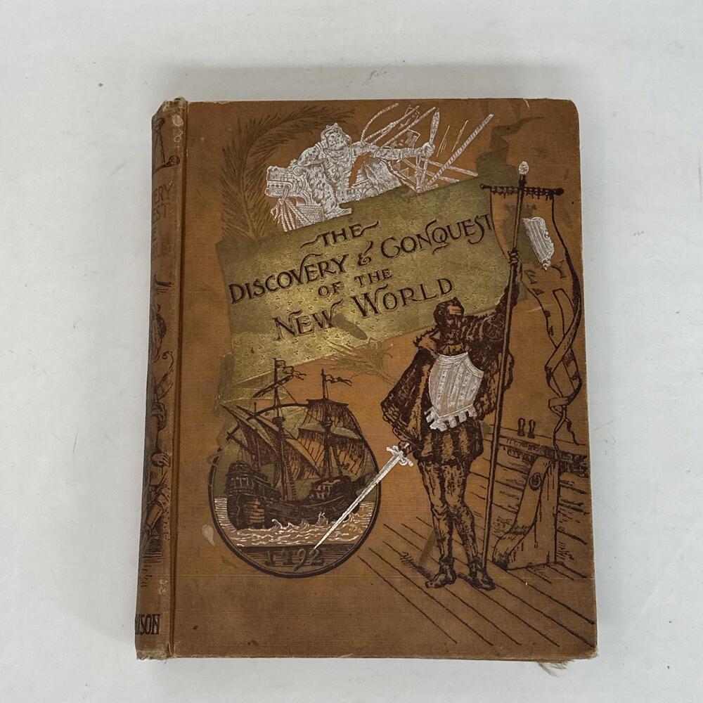 vintage antique the discoveries and conquest of the new world irving & robertson